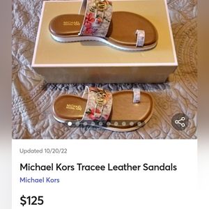 Michael Kors Genuine Leather sandals, Size 8, , Gently used, great condition